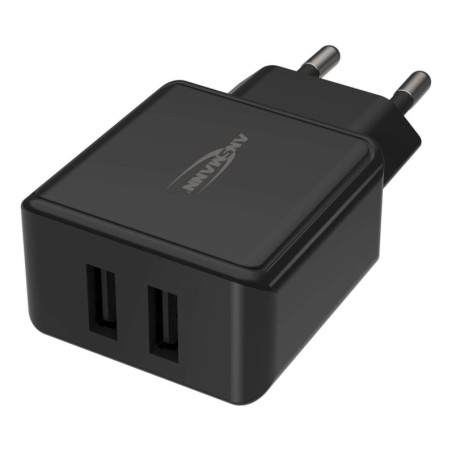 Cargador de pared ansmann hc212 2xusb 2400ma negro