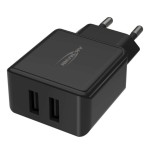 Cargador de pared ansmann hc212 2xusb 2400ma negro