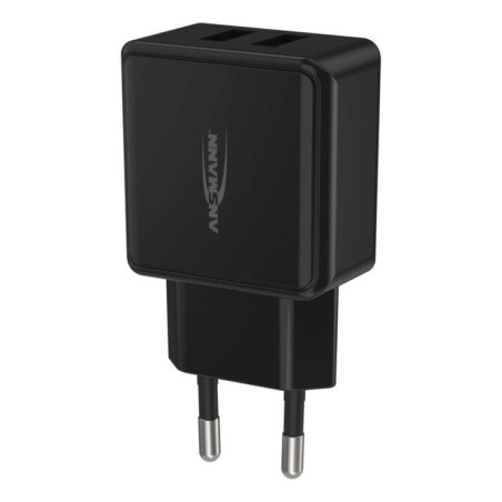 Cargador de pared ansmann hc212 2xusb 2400ma negro