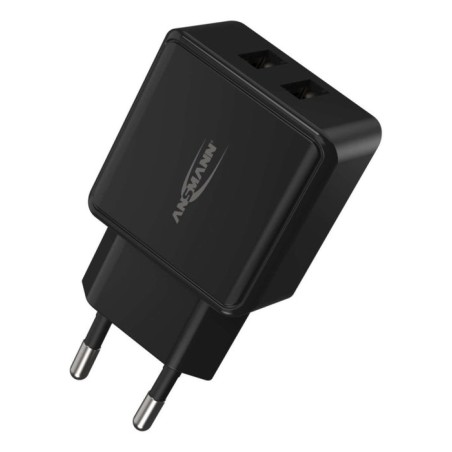 Cargador de pared ansmann hc212 2xusb 2400ma negro