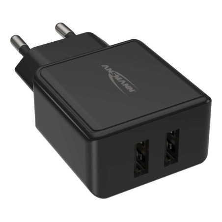 Cargador de pared ansmann hc212 2xusb 2400ma negro