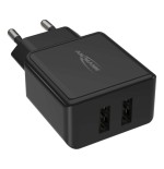 Cargador de pared ansmann hc212 2xusb 2400ma negro