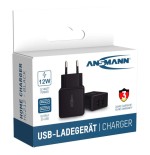 Cargador de pared ansmann hc212 2xusb 2400ma negro