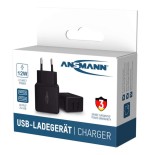 Cargador de pared ansmann hc212 2xusb 2400ma negro