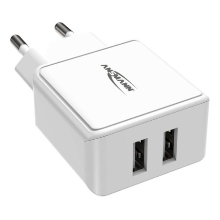 Cargador de pared ansmann hc212 2xusb 2400ma blanco