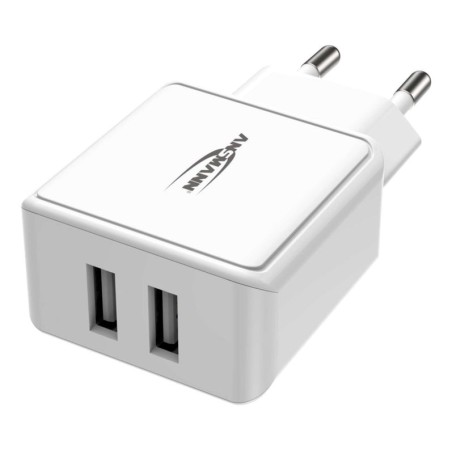 Cargador de pared ansmann hc212 2xusb 2400ma blanco