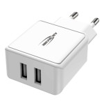 Cargador de pared ansmann hc212 2xusb 2400ma blanco