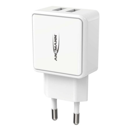 Cargador de pared ansmann hc212 2xusb 2400ma blanco