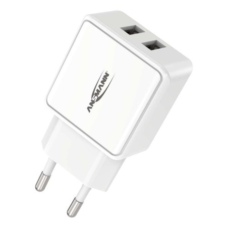 Cargador de pared ansmann hc212 2xusb 2400ma blanco