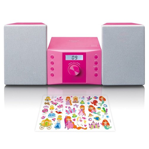 Lenco mc-013pk sistema estéreo portátil digital 4 w rosa