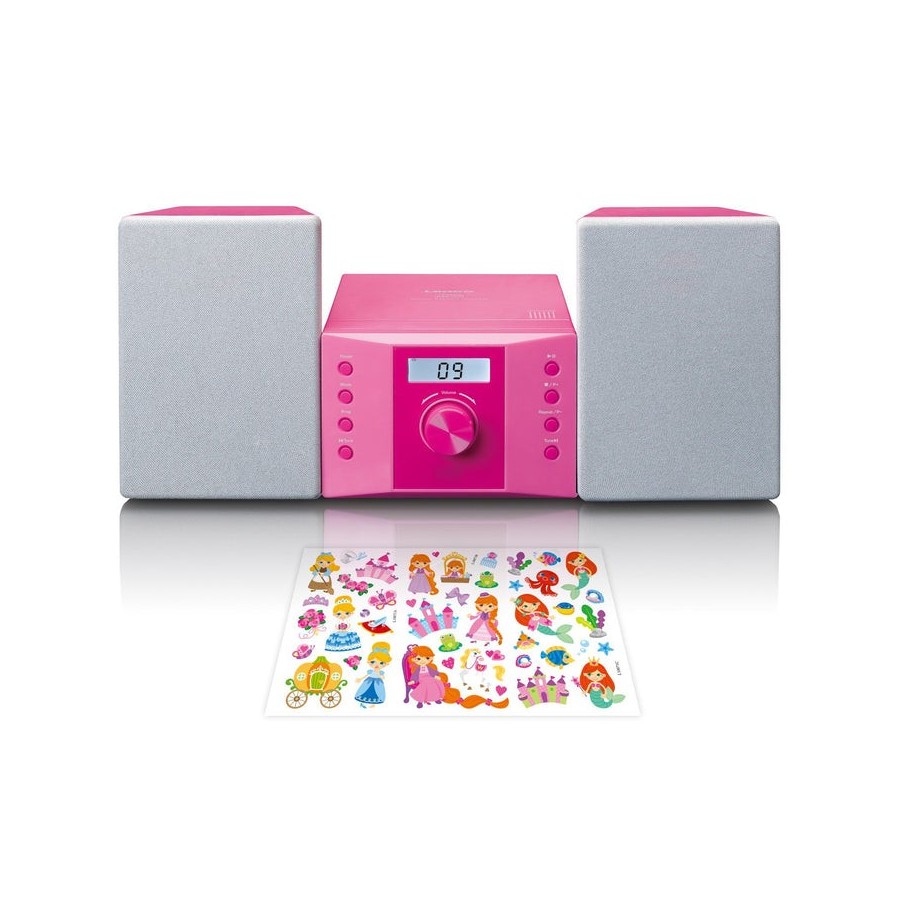 Lenco mc-013pk sistema estéreo portátil digital 4 w rosa