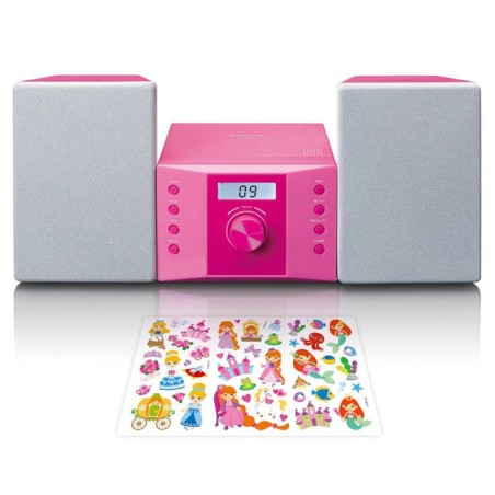 Lenco mc-013pk sistema estéreo portátil digital 4 w rosa