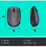 Ratón logitech m170 inalambrico gris 910-004642