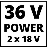 Einhell cortasetos inalámbrico ge-ch 36/65 li-solo, 36volt (2x18v)