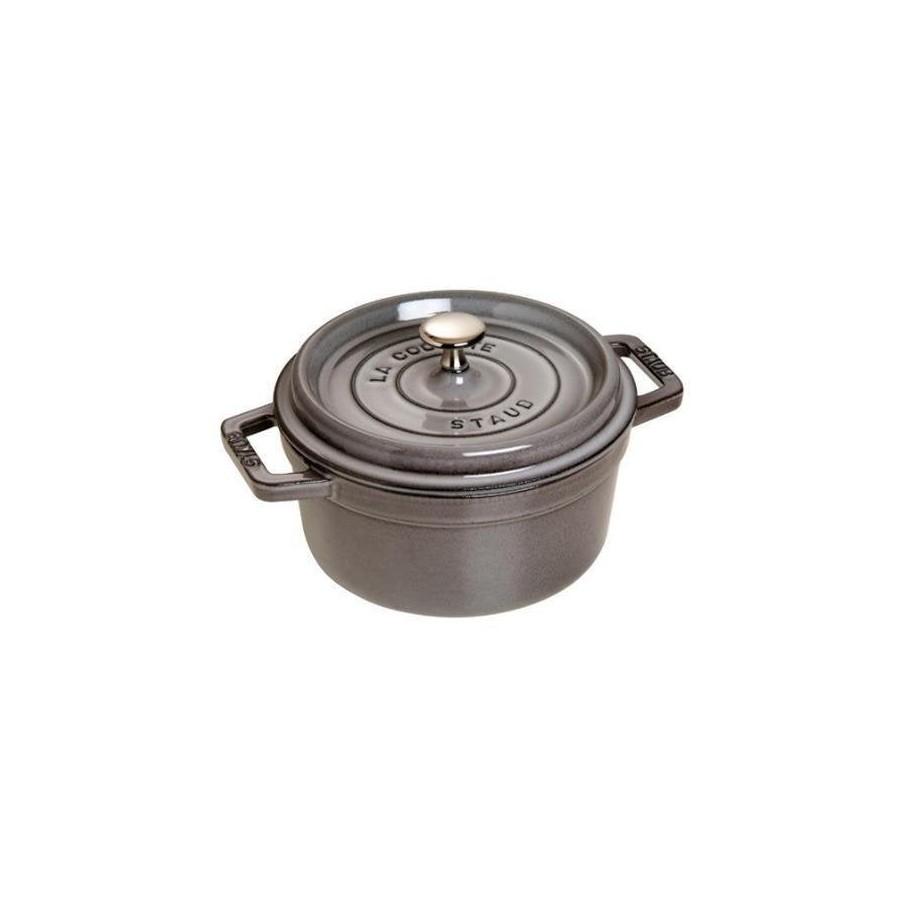 Staub la cocotte 20cm redondo, gris grafito, hierro fundido