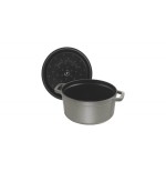 Staub la cocotte 20cm redondo, gris grafito, hierro fundido