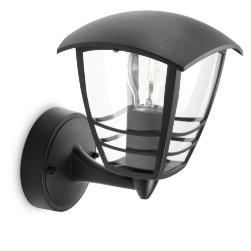 Aplique exterior pared 1x60w negro mod. creek philips