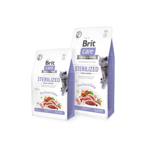 Brit 8595602540785 cats dry food 7 kg adult duck, turkey
