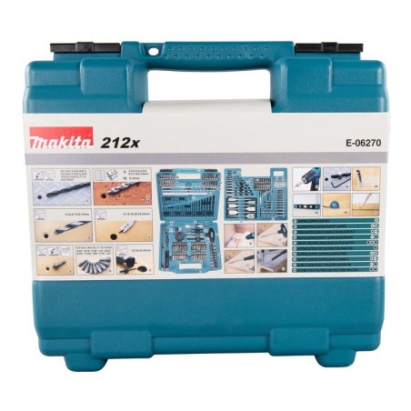 Makita juego de brocas y brocas e-06270, 212 piezas e-06270