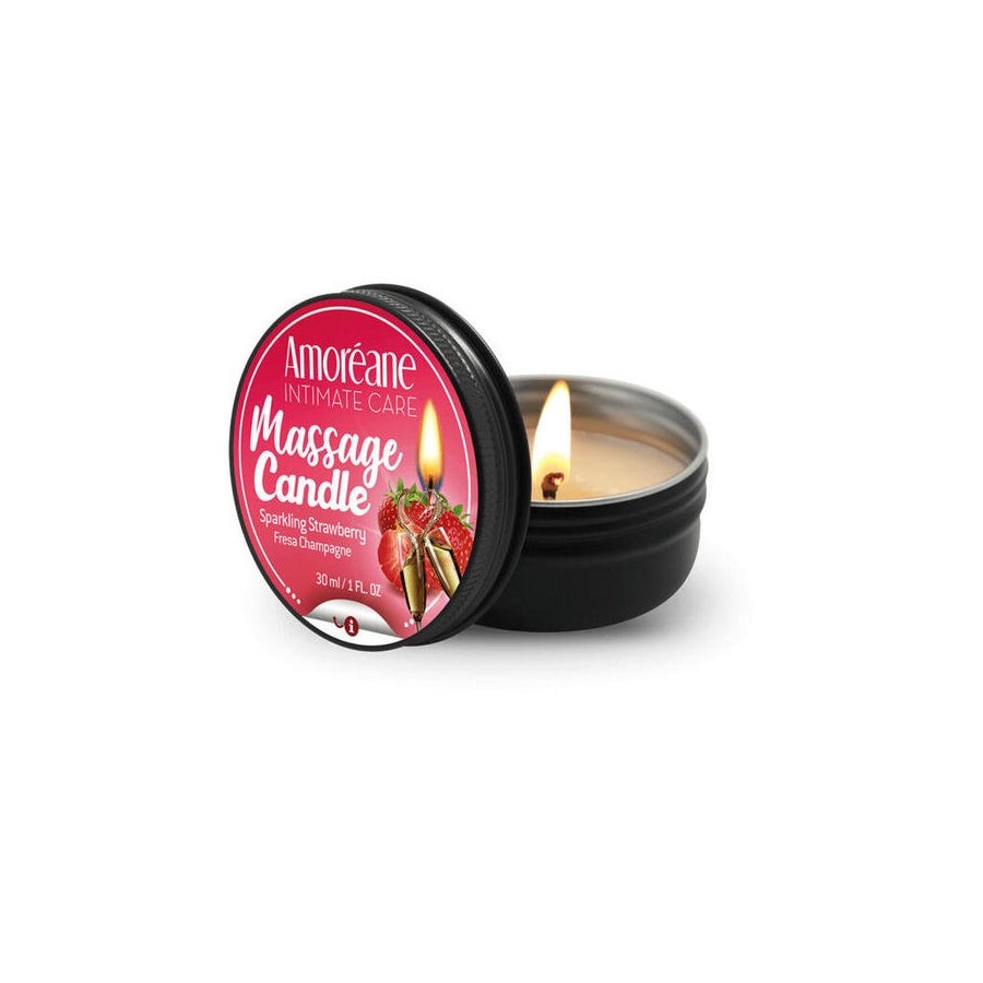 Amoreane - vela de masaje fresa champan 30 ml