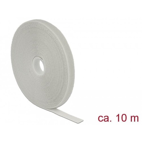 Delock 18277 velcro gris 10 m x b 13 mm