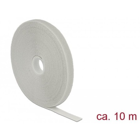 Delock 18277 velcro gris 10 m x b 13 mm