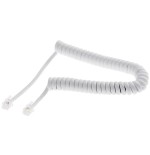 Helos cable en espiral para telefono 2m blanco