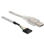 Delock cable usb 2.0-a macho a conector de clavija 0.70m
