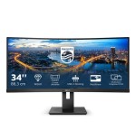 Monitor profesional ultrapanorámico curvo philips 346b1c 34' wqhd multimedia negro