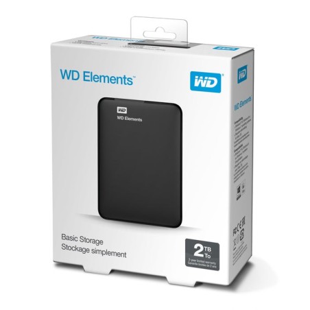 Disco externo western digital wd elements portable 2tb 2.5' usb 3.0