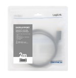 Logilink cv0131 adaptador de cable de vídeo 2 m displayport dvi negro
