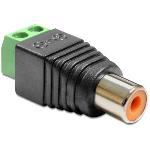 Delock 65418 adaptador terminalblock 2pin -  rca