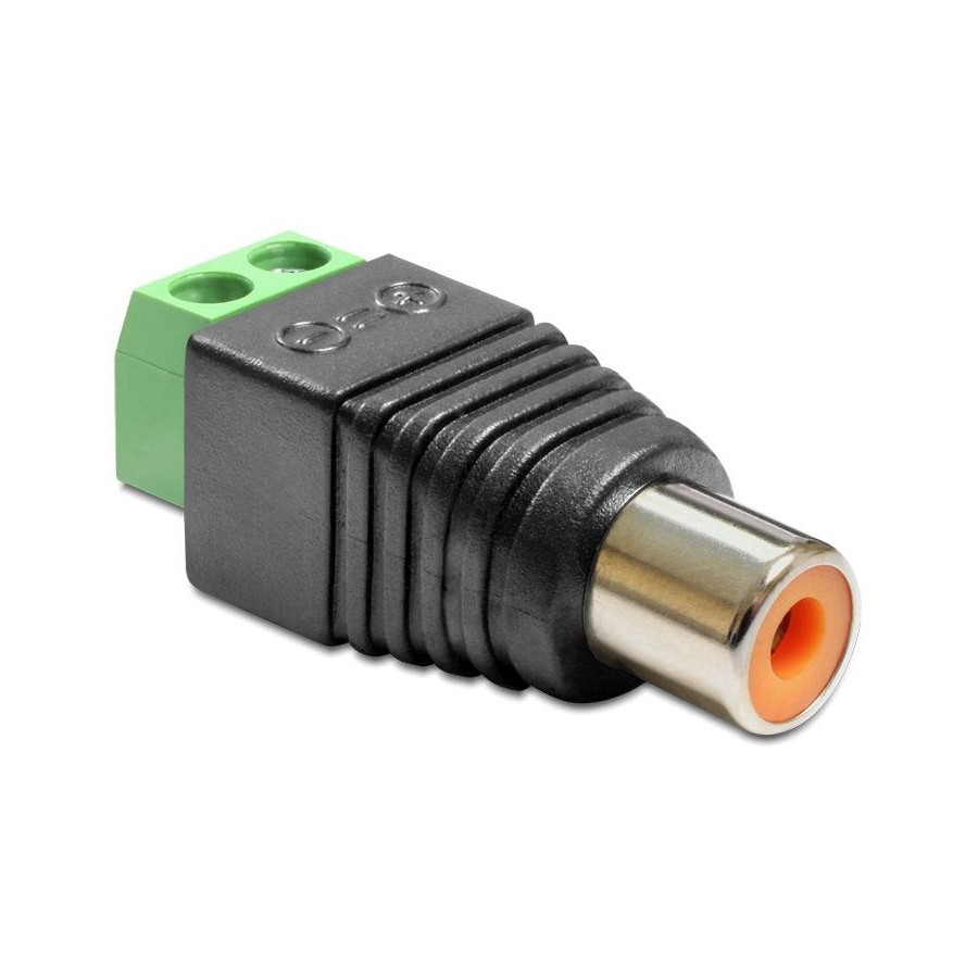 Delock 65418 adaptador terminalblock 2pin -  rca