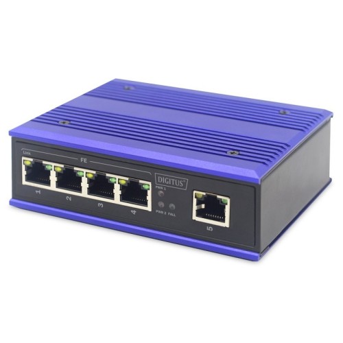 Digitus switch industrial 5 puertos 10/100 rango temperatua extendido