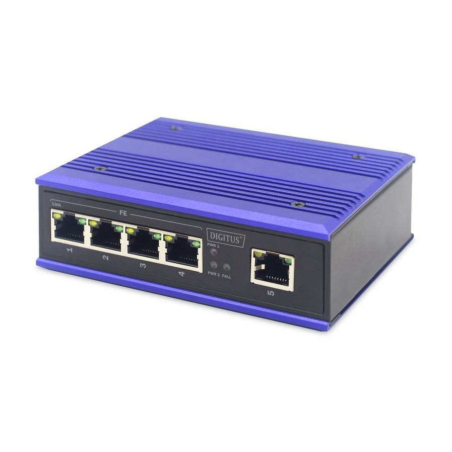 Digitus switch industrial 5 puertos 10/100 rango temperatua extendido