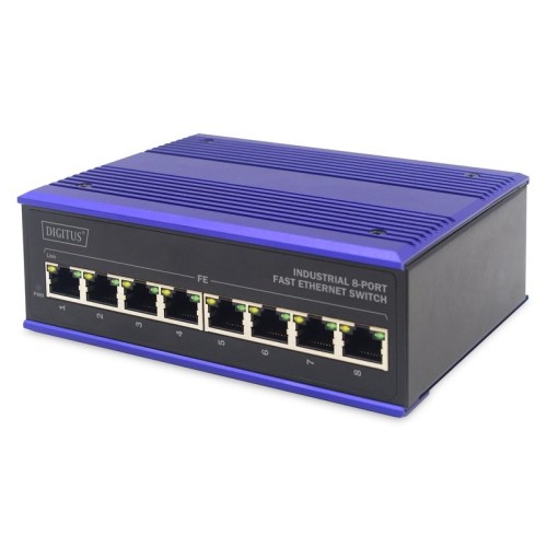 Digitus switch industrial 8 puertos 10/100 rango temperatura extendido