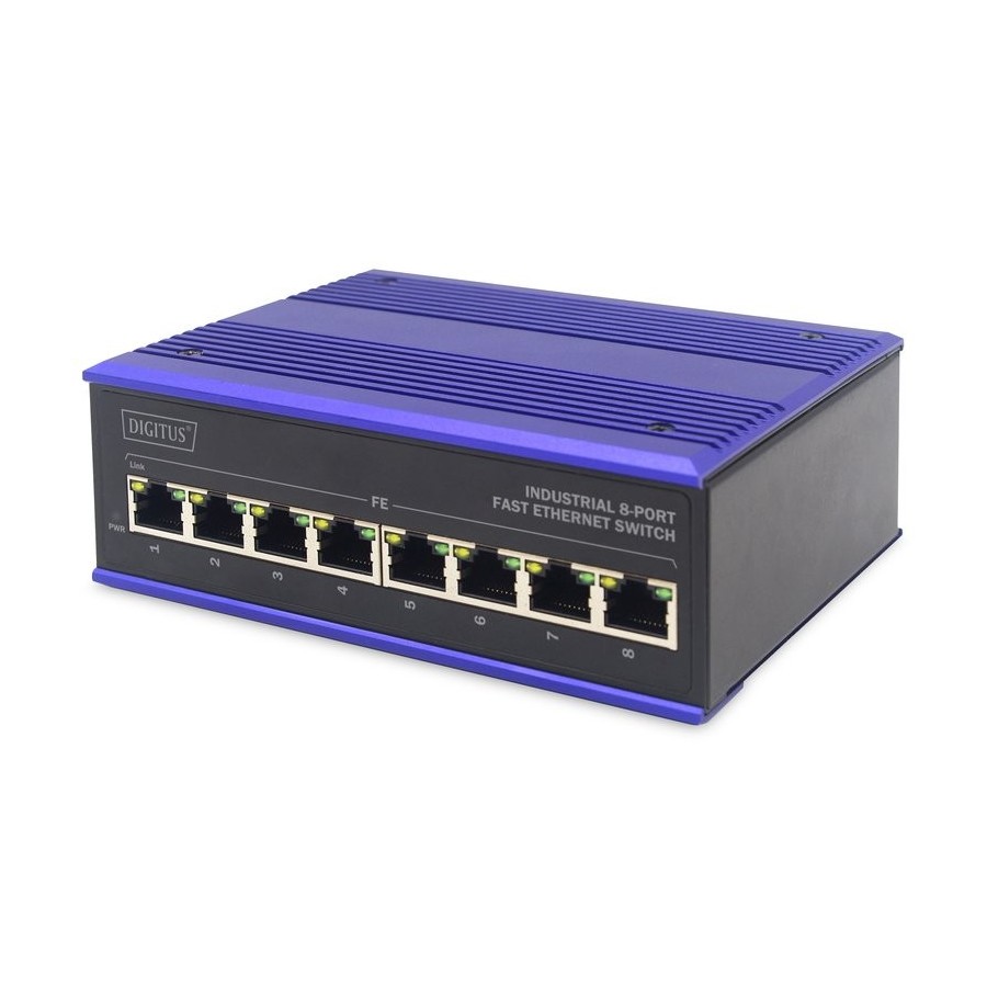 Digitus switch industrial 8 puertos 10/100 rango temperatura extendido