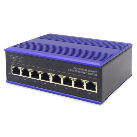 Digitus switch industrial 8 puertos 10/100 rango temperatura extendido