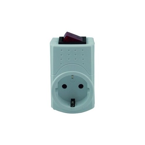 Rev 0512085777 adaptador de enchufe eléctrico tipo f blanco