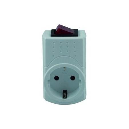 Rev 0512085777 adaptador de enchufe eléctrico tipo f blanco