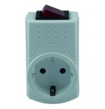 Rev 0512085777 adaptador de enchufe eléctrico tipo f blanco