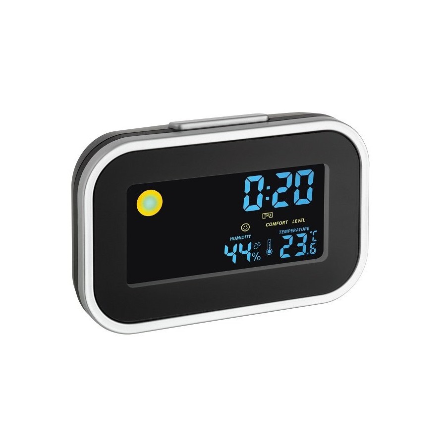 Tfa-dostmann 60.2015 despertador negro, plata