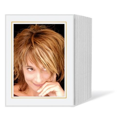 125 daiber portafotos 13x18 blanco/linea dorada
