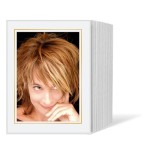 125 daiber portafotos 13x18 blanco/linea dorada