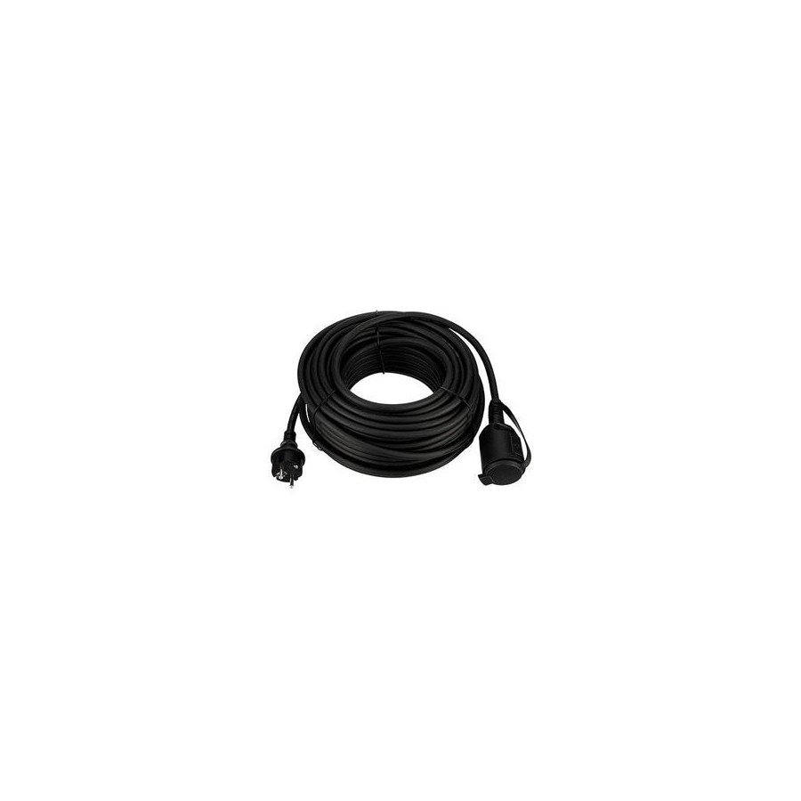 Extension rev ip44 25m negro