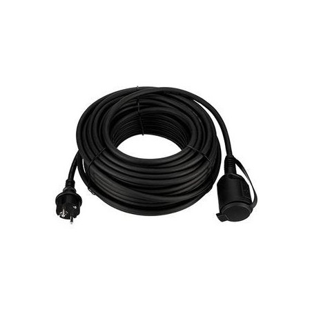 Extension rev ip44 25m negro