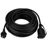 Extension rev ip44 25m negro