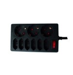 Rev 00250171 base múltiple 9 salidas ac interior negro