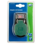 Rev adapter w. switch ip44 black-green