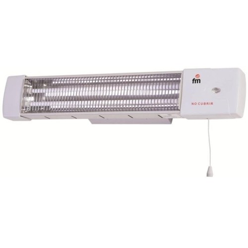 Estufa eléctrica de cuarzo fm 1502-c 1200w 2 niveles potencia (600/1200w) 2* barras cuarzo incluye soportes para fijación mural